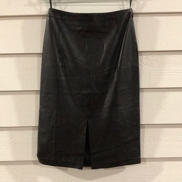 White House Black Market Dresses & Skirts - WHBM black leather pencil skirt